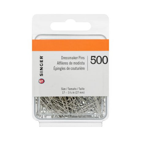 SINGER Dressmaker Pins, 500 Count, Size 17, 1-1/16"-075691003494-LR-81885-1-LR eShop