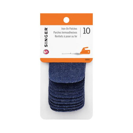 SINGER Iron-On Denim Patches, 2 inch x 3 inch, Set of 10-075691000929-LR-82172-1-LR eShop