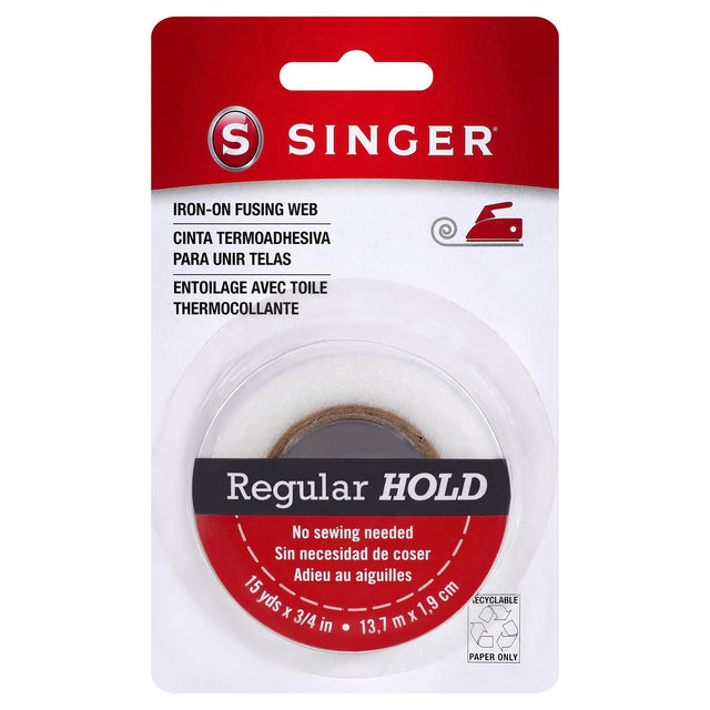 SINGER Iron-On Fusing Web - Regular Hold, 15 yds-075691002220-LR-81802-1-LR eShop