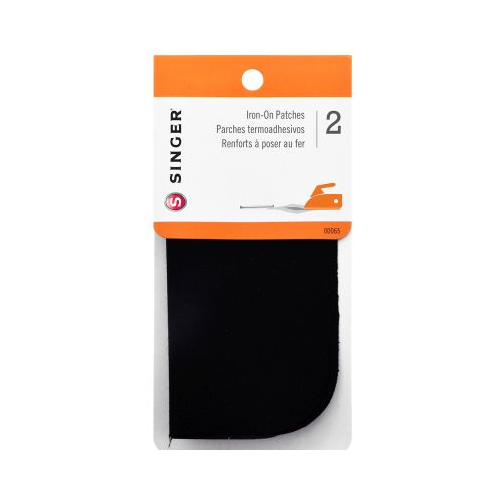 SINGER Iron-On Twill Patches, Black, 5 inch x 5 inch, Set of 2-075691000653-LR-192007-1-LR eShop