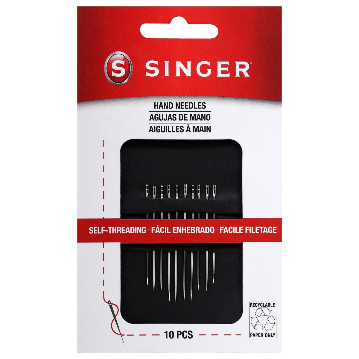 SINGER Self-Threading Hand Needles, 10 count-075691002800-LR-81489-1-LR eShop