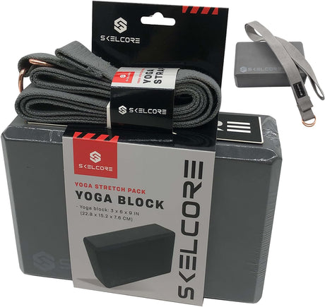 Skelcore High Density Non Slip Foam Yoga Block and Strap Set-840285900301-LR-349002-1-LR eShop