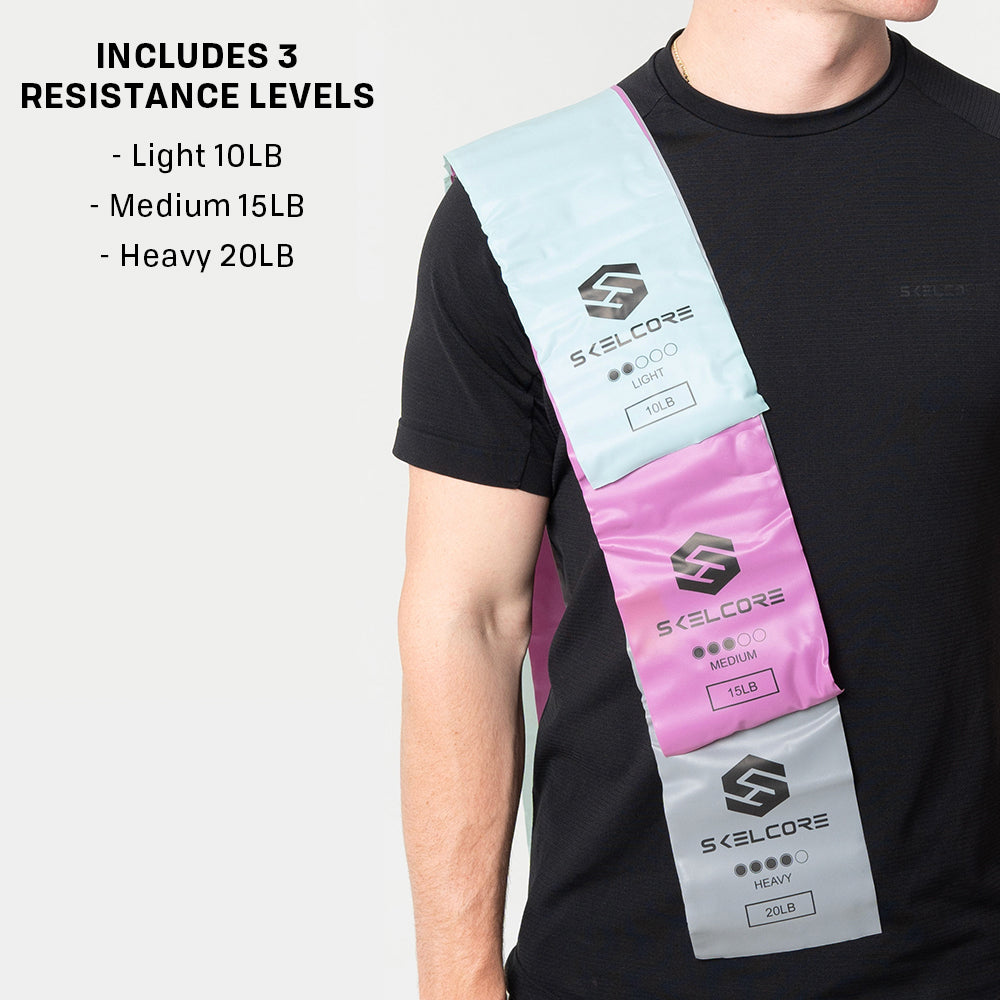 Skelcore Latex Free 4ft Resistance Band, 3 piece set-840285900103-LR-349016-9-LR eShop