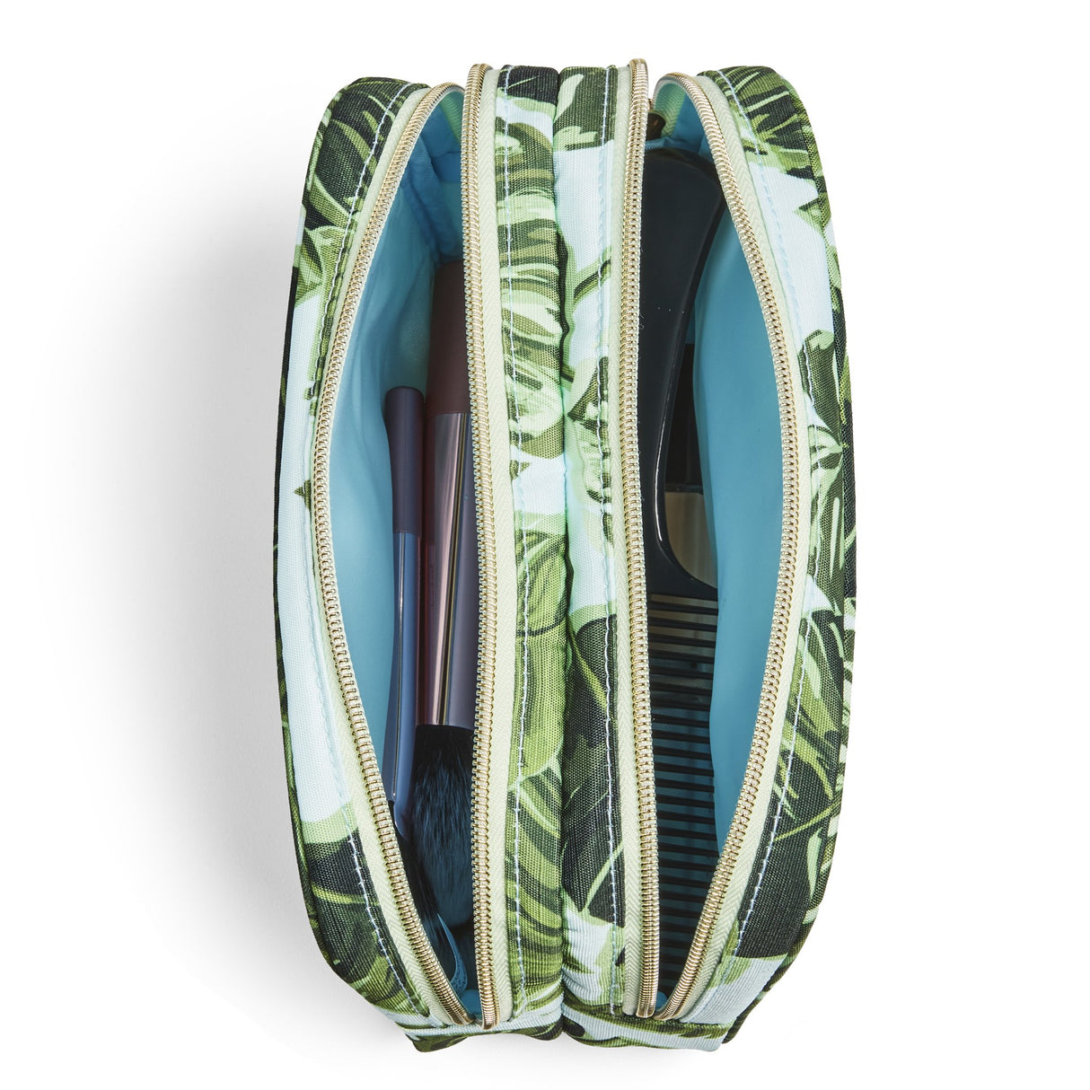 Sophia Joy Dual Zipper Travel Cosmetic Makeup Bag - Palm Blue-079642300090-LR-348416-2-LR eShop