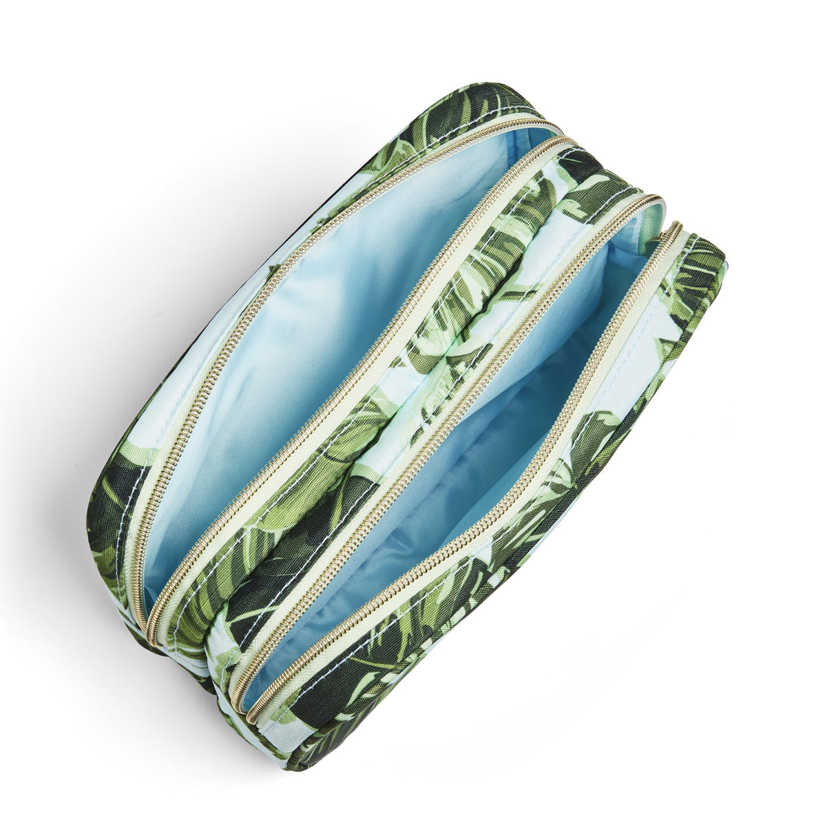 Sophia Joy Dual Zipper Travel Cosmetic Makeup Bag - Palm Blue-079642300090-LR-348416-3-LR eShop