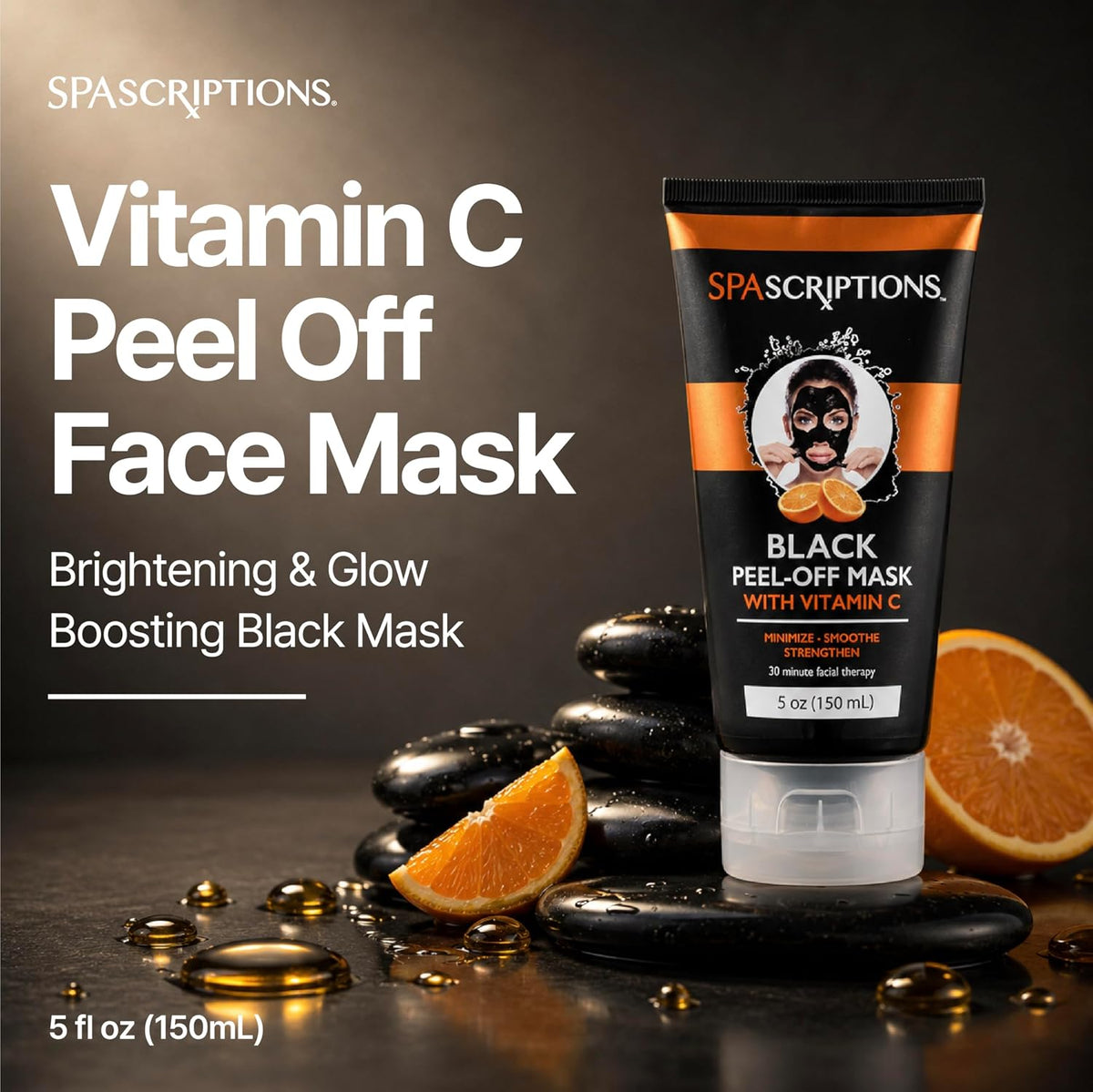 SPASCRIPTIONS Black Peel Off Mask with Vitamin C, 5 oz-814655034682-LR-351002-3-LR eShop