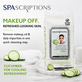 SPASCRIPTIONS Cucumber Extract Cleansing Wipes, 60 count-814655028919-LR-351001-2-LR eShop