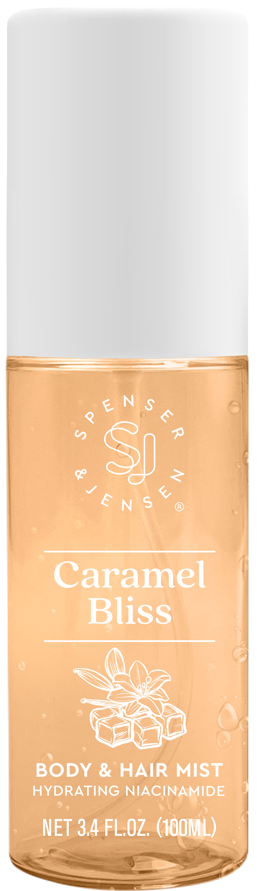 Spenser & Jensen Hydrating Body & Hair Mist, 3.4 fl oz, Caramel Bliss-850042774885-LR-357237-1-LR eShop