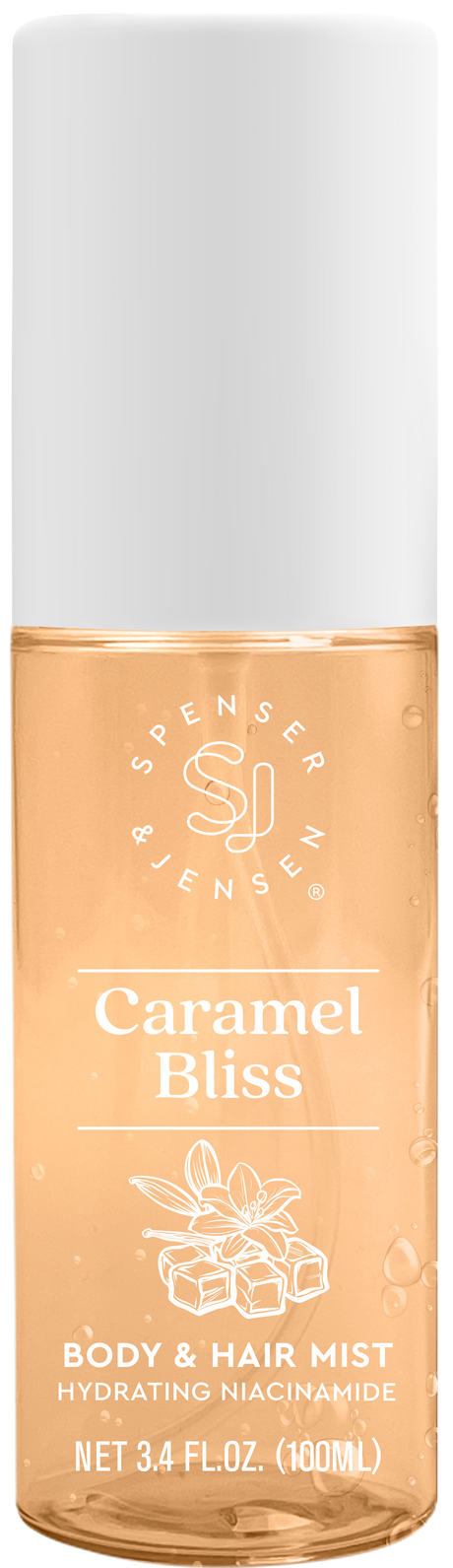 Spenser & Jensen Hydrating Body & Hair Mist, 3.4 fl oz, Caramel Bliss-850042774885-LR-357237-1-LR eShop