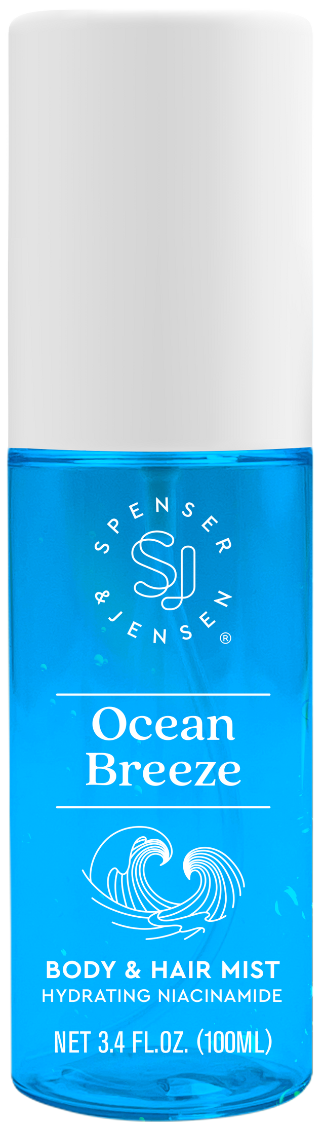 Spenser & Jensen Hydrating Body & Hair Mist, 3.4 fl oz, Ocean