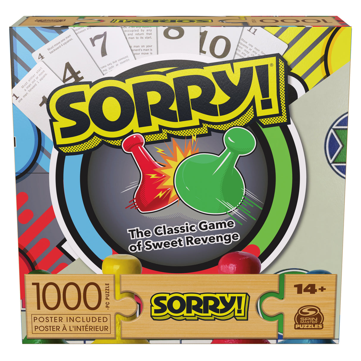 Spin Master Puzzles, Sorry! 1000-Piece Puzzle for Adults Retro Board Games Collage with Wall Decor Poster, for Families & Kids Ages 8 and up-778988464342-LR-357564-1-LR eShop