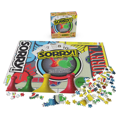 Spin Master Puzzles, Sorry! 1000-Piece Puzzle for Adults Retro Board Games Collage with Wall Decor Poster, for Families & Kids Ages 8 and up-778988464342-LR-357564-2-LR eShop