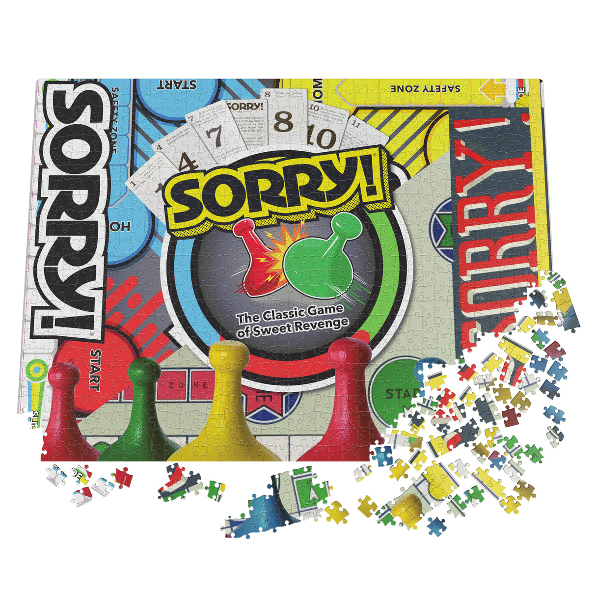 Spin Master Puzzles, Sorry! 1000-Piece Puzzle for Adults Retro Board Games Collage with Wall Decor Poster, for Families & Kids Ages 8 and up-778988464342-LR-357564-3-LR eShop