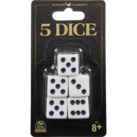 Spin Master White Replacement Dice for Board Games and Card Games, 5 pack-778988391839-LR-107167-1-LR eShop
