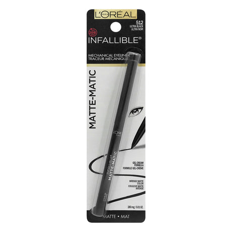 L'Oreal Paris Infallible Matte-Matic Mechanical Eyeliner, Ultra Black, 0.01 oz.