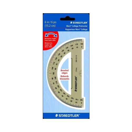 Staedtler Mars 180 Degree Semicircular 6" Protractor-031901907259-LR-324587-1-LR eShop