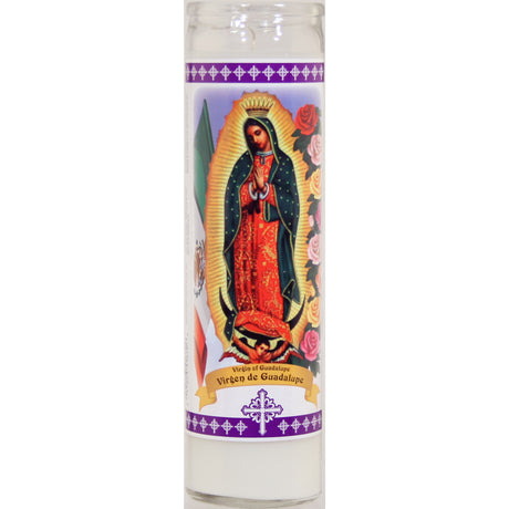 Star Candle Prayer Candle, 8in - Dual Saints - Virgin of San Juan de los Lagos & Our Lady Of Guadalupe-047223416706-LR-273074-1-LR eShop