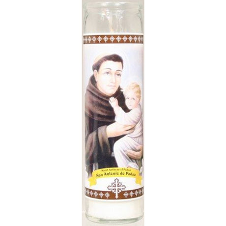 Star Candle Prayer Candle, 8in - Saint Anthony of Padua-047223071257-LR-273050-1-LR eShop