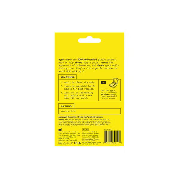 Starface Hydro Star Pimple Patches Mini Pack - 16pc Yellow-850036696148-LR-363392-2-LR eShop