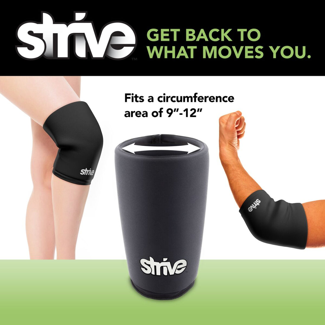 Strive Reusable Hot-Cold Gel Pack Sleeve - Knee & Elbow, Medium-023185003741-LR-363557-2-LR eShop