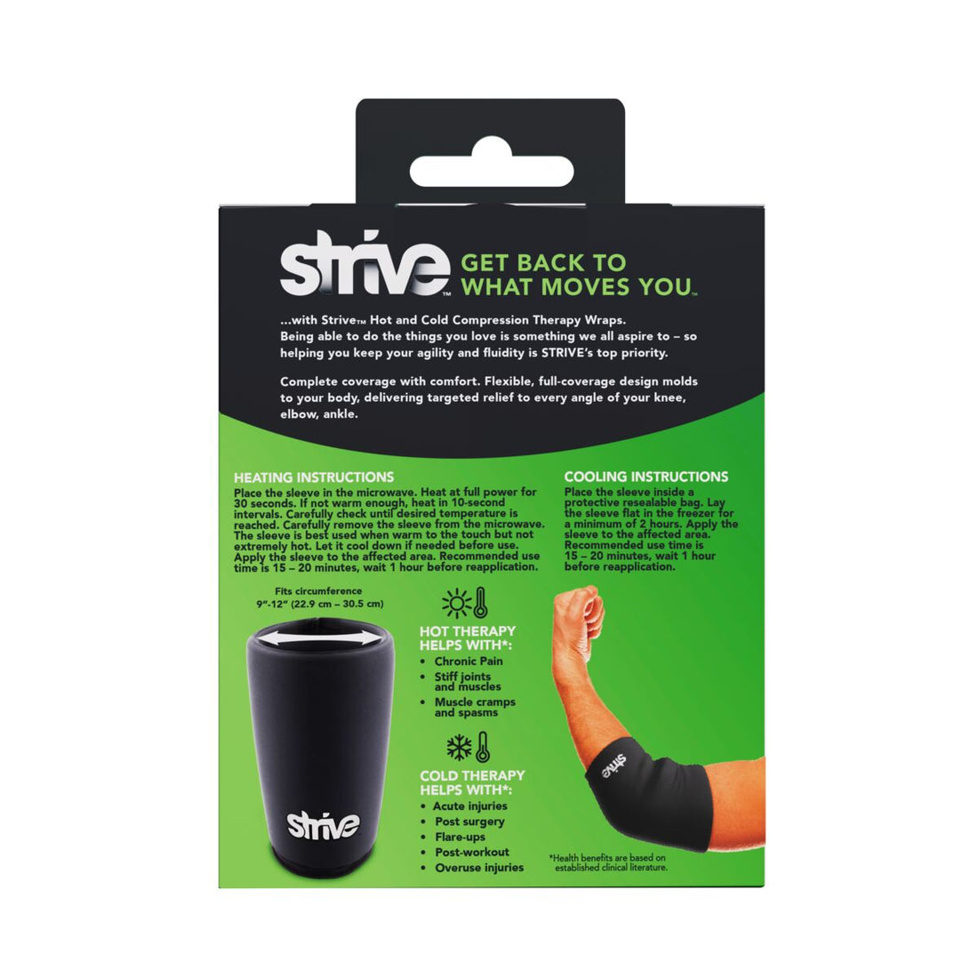 Strive Reusable Hot-Cold Gel Pack Sleeve - Knee & Elbow, Medium-023185003741-LR-363557-3-LR eShop