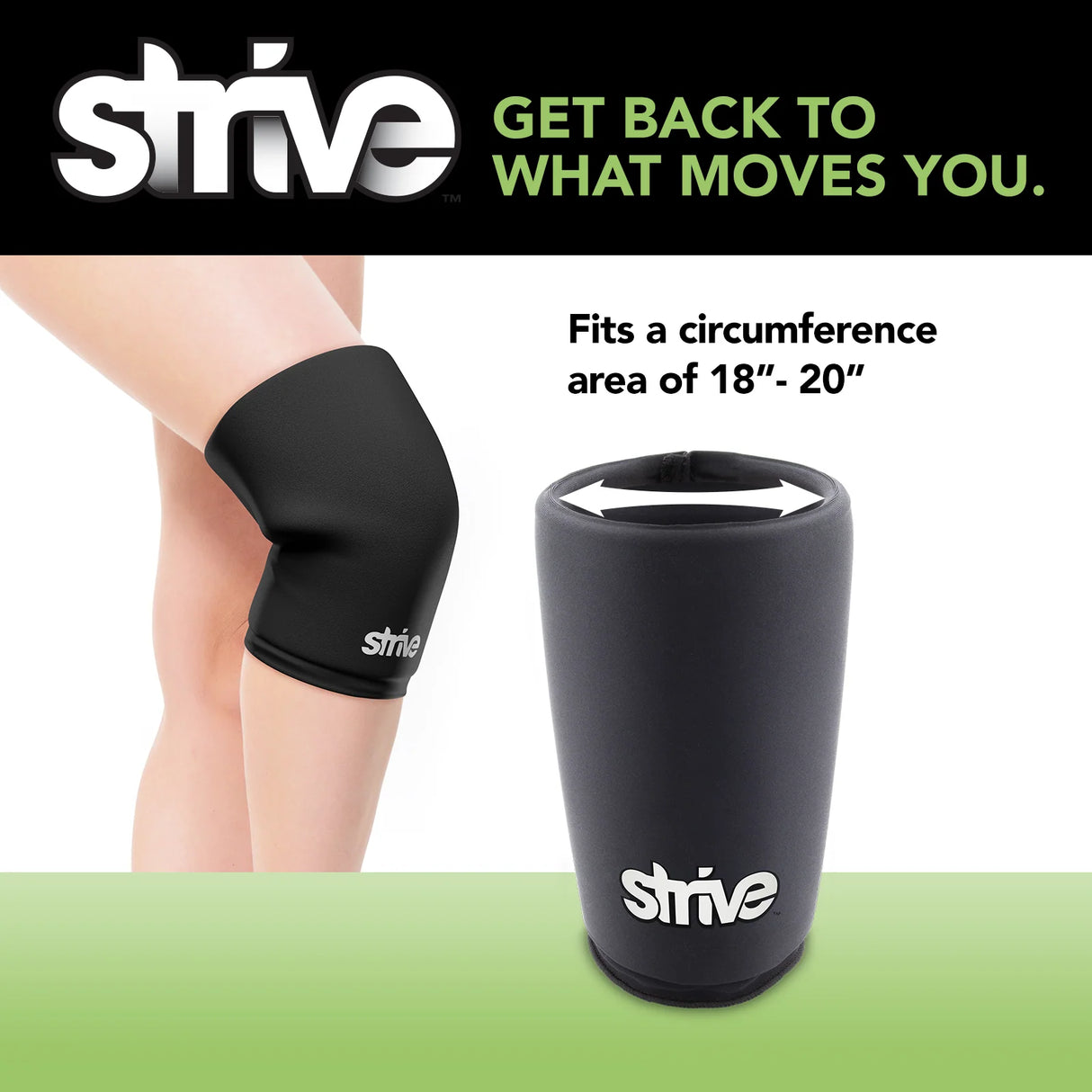 Strive Reusable Hot-Cold Gel Pack Sleeve - Knee & Elbow, XL-023185003765-LR-363559-4-LR eShop