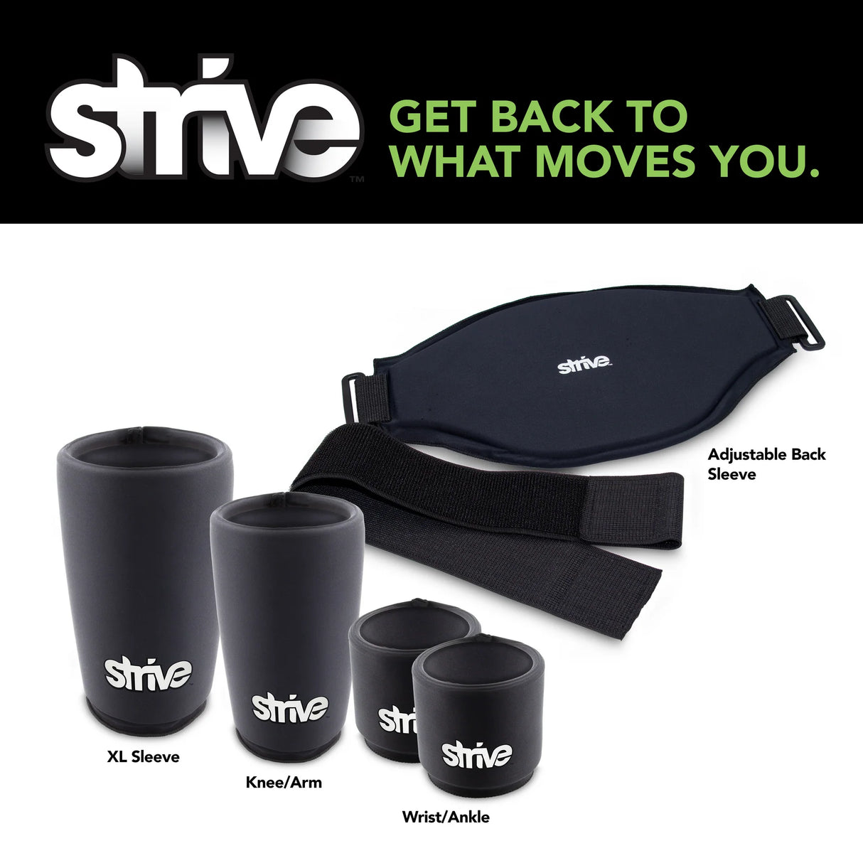 Strive Reusable Hot-Cold Gel Pack Sleeve - Knee & Elbow, XL-023185003765-LR-363559-5-LR eShop