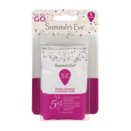 Summer's Eve On-the-Go Simply Sensitive Cleansing Cloth, 5 count-041608000375-LR-357680-1-LR eShop