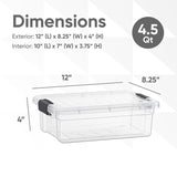 Superio Clear Storage Bin with Lid, 4.5 Quart-810541013038-LR-360865-2-LR eShop