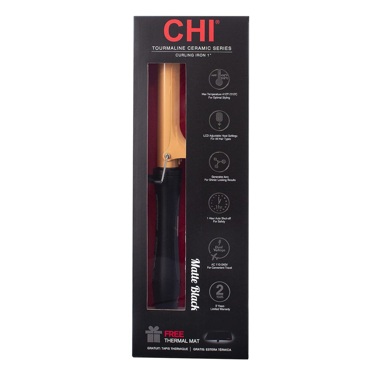 CHI TRMLINE CERAMIC BLACK 1"