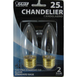 BULB 25W STR TIP CL MBS 2PK