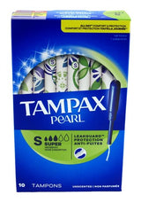 Tampax Pearl Tampons, with LeakGuard Braid, Super Absorbency, Unscented, 10 Count-073010720749-LR-363300-1-LR eShop