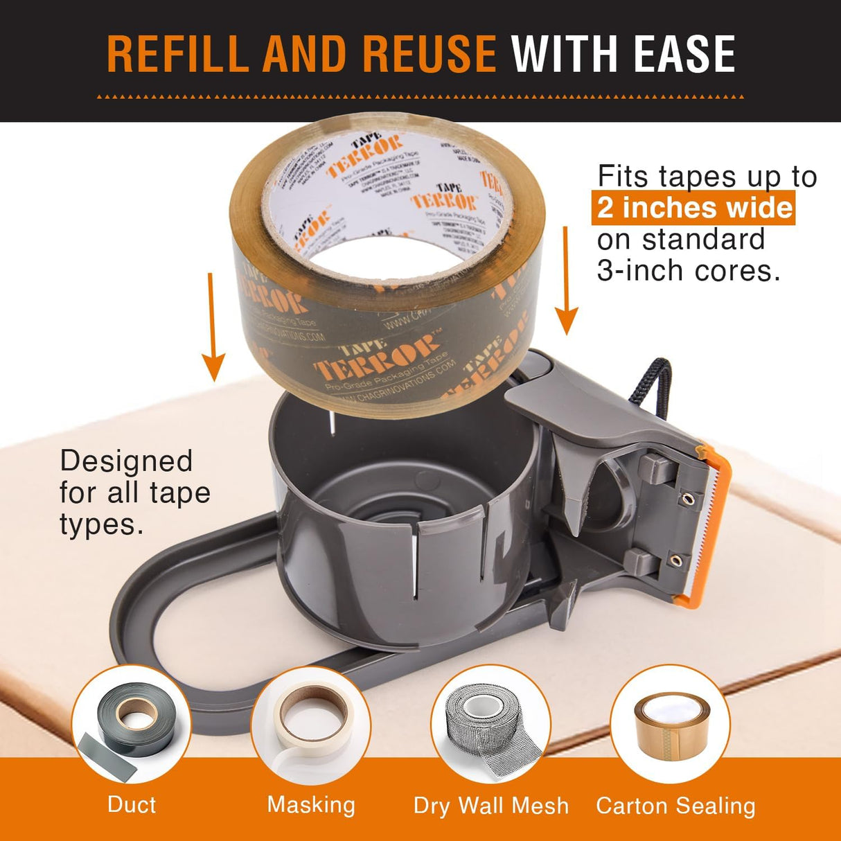 Tape Terror Professional Grade Packing Tape and Dispenser-810123682539-LR-358507-5-LR eShop