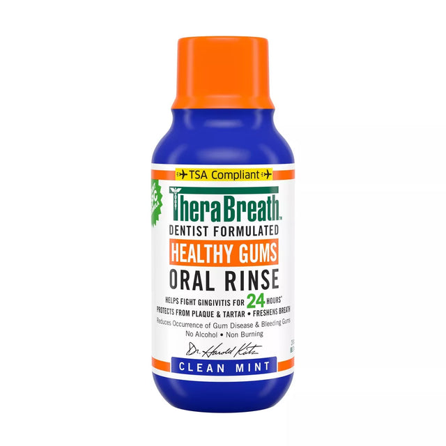 TheraBreath Healthy Gums Mouthwash - Clean Mint, 3 fl oz-697029602478-LR-351431-1-LR eShop