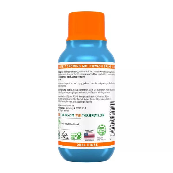 TheraBreath Healthy Gums Mouthwash - Invigorating Icy Mint, 3 fl oz-697029046227-LR-351429-2-LR eShop