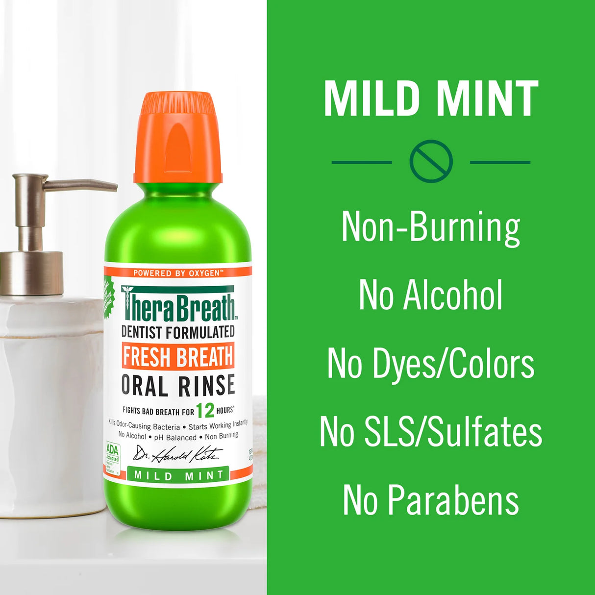 TheraBreath Healthy Gums Mouthwash - Mild Mint, 3 fl oz-697029532409-LR-351430-2-LR eShop
