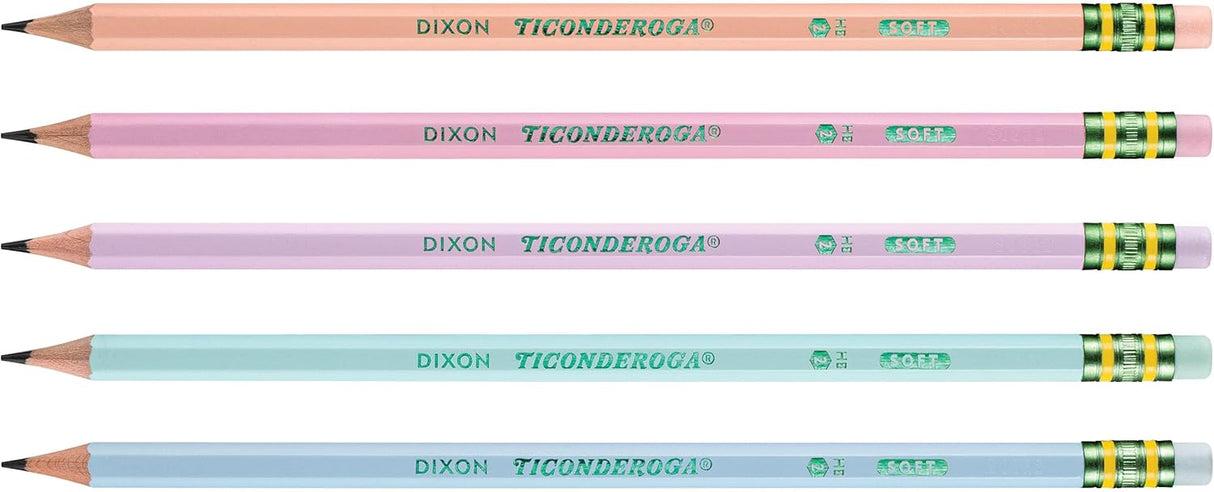 Ticonderoga #2 Soft Colored Pencils - Assorted Pastels, 10 count-072067137104-LR-354462-2-LR eShop