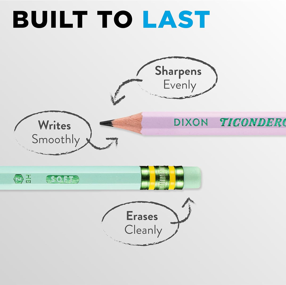 Ticonderoga #2 Soft Colored Pencils - Assorted Pastels, 10 count-072067137104-LR-354462-3-LR eShop