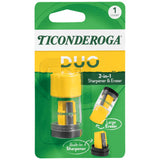 Ticonderoga DUO 2-in-1 Pencil Sharpener & Eraser - Yellow, 1 Count-072067390011-LR-354463-1-LR eShop