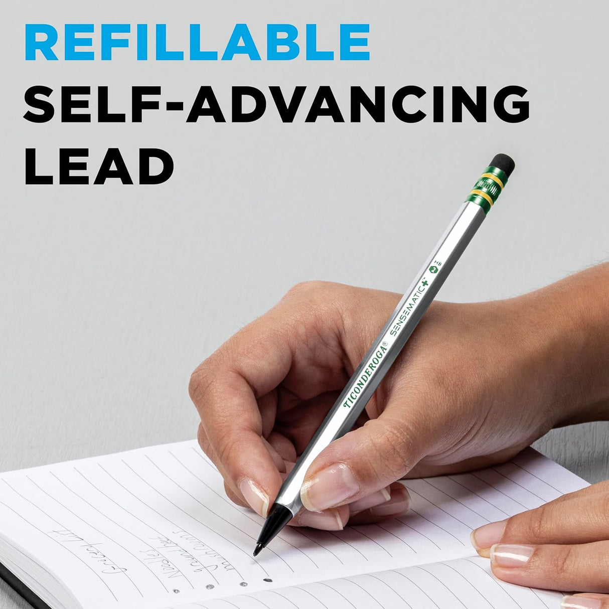 Ticonderoga Sensematic Mechanical Pencil - Silver, 2 count-072067999924-LR-325235-3-LR eShop