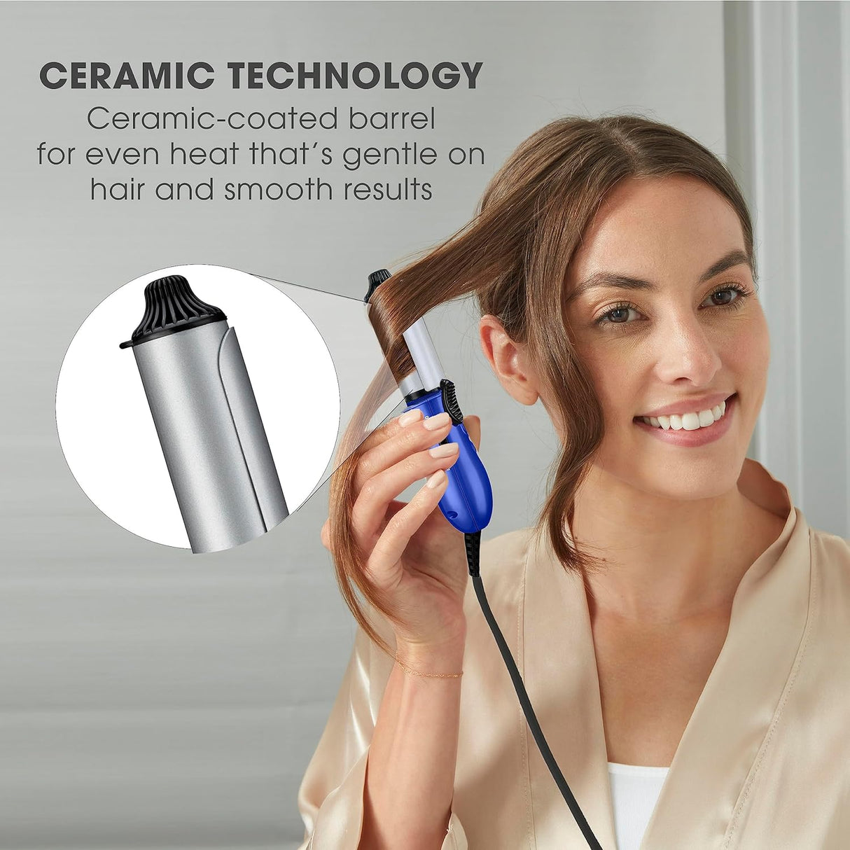 Travel Smart Ceramic Mini Curling Iron, 1"-039052004193-LR-361018-9-LR eShop