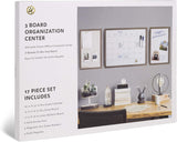 U BRANDS 3 Board Wall Organization Center with Rustic Wood Frame-843463148359-LR-362767-3-LR eShop