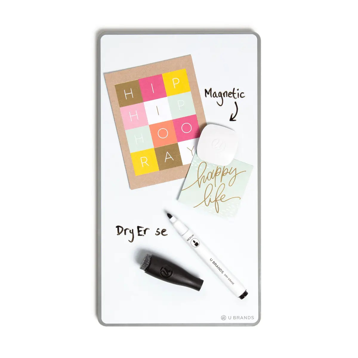 U-Brands 5.5" X 10" Magnetic Dry Erase Board-812296024130-LR-362749-5-LR eShop