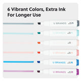 U BRANDS Dry Erase Markers - Assorted Pastels, 6 count-843463170503-LR-362772-5-LR eShop