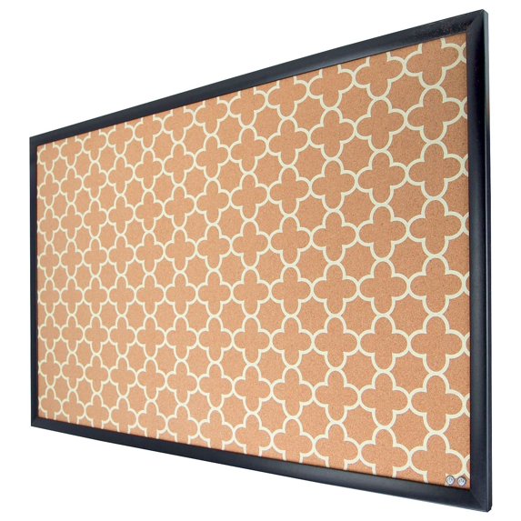 U Brands Fashion Cork Bulletin Board 35 X 23 Black Finish Frame-812296023065-LR-362746-2-LR eShop