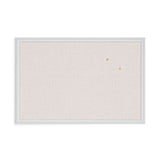 U BRANDS Linen Bulletin Board with White Décor Frame, 30" X 20"-817894020744-LR-362758-1-LR eShop