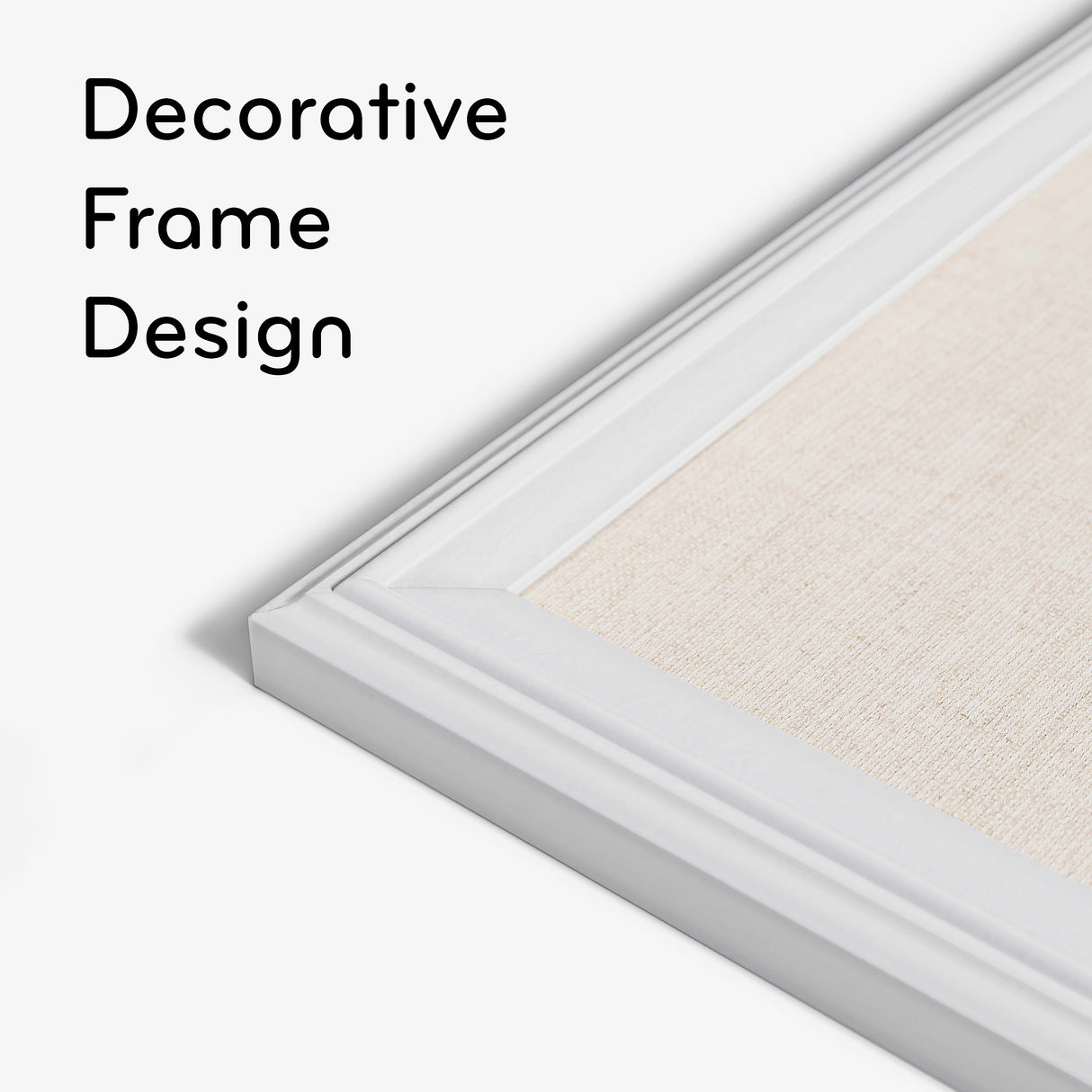 U BRANDS Linen Bulletin Board with White Décor Frame, 30" X 20"-817894020744-LR-362758-2-LR eShop