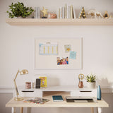 U BRANDS Linen Bulletin Board with White Décor Frame, 30" X 20"-817894020744-LR-362758-7-LR eShop