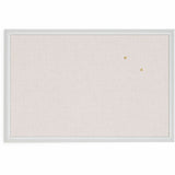 U BRANDS Linen Bulletin Board with White Décor Frame, 30" X 20"-817894020744-LR-362758-8-LR eShop