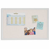 U BRANDS Linen Bulletin Board with White Décor Frame, 30" X 20"-817894020744-LR-362758-9-LR eShop